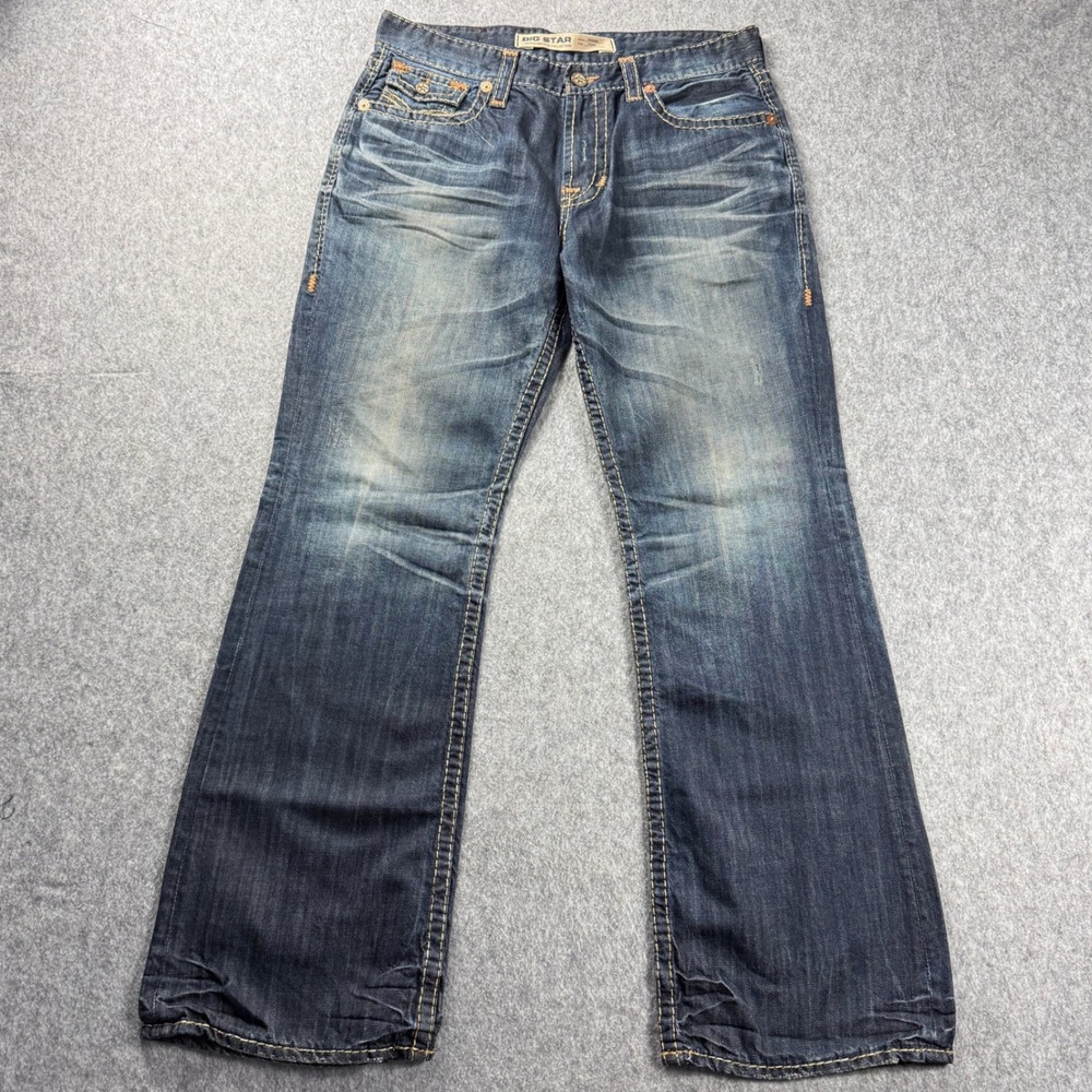 Big Star Voyager Loose Jeans Mens 38x34 Blue Dark Wash Limited Baggy Vintage - Picture 2 of 12